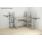 Етажерка 4/34 Ferrum-decor Серії Конект 120x34x28 сірий ДСП Дуб Сонома 16мм (FRD-104286)