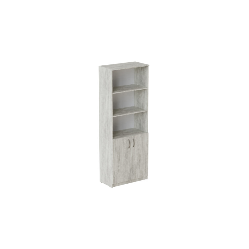Шкаф Анжело Ferrum-decor на 5 полок с 2 дверями 1900x800x380 ДСП Бетон 16 мм (FRD-105066)