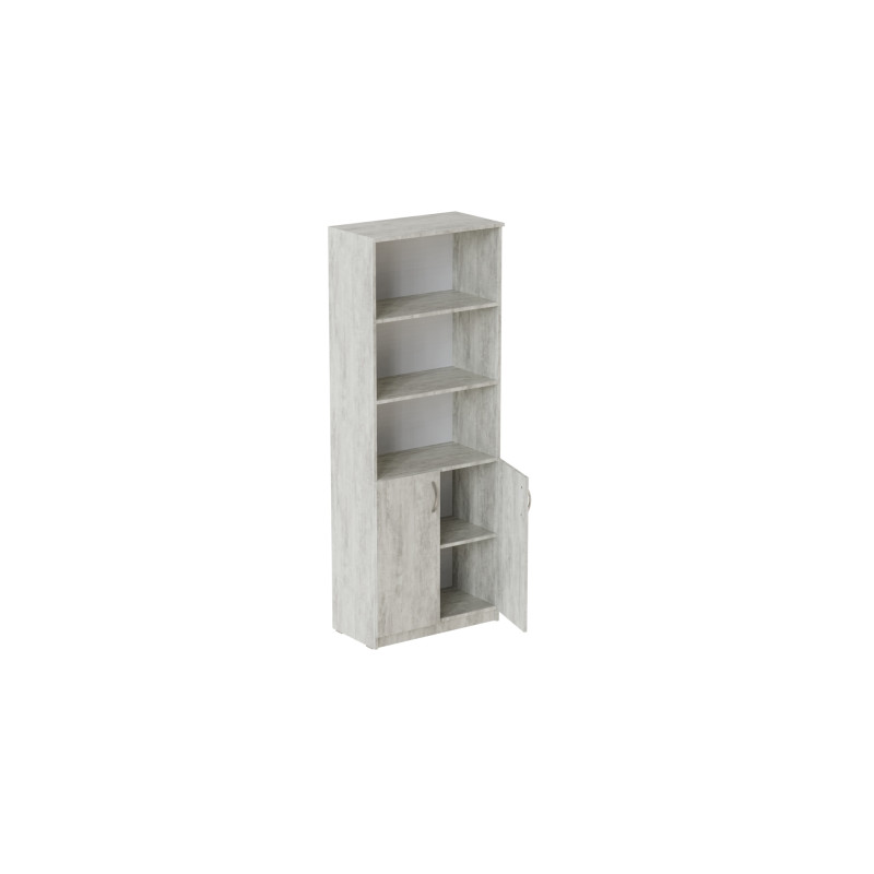 Шкаф Анжело Ferrum-decor на 5 полок с 2 дверями 1900x800x380 ДСП Бетон 16 мм (FRD-105066)