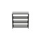 Полиця для взуття Слайм 3 Ferrum-decor 635x630x260 Чорний метал ДСП Біле 16 мм (FRD-105156)