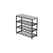 Полиця для взуття Слайм 3 Ferrum-decor 635x630x260 Чорний метал ДСП Біле 16 мм (FRD-105156)