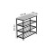 Полиця для взуття Слайм 3 Ferrum-decor 635x630x260 Чорний метал ДСП Біле 16 мм (FRD-105156)