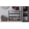 Полиця для взуття Слайм 3 Ferrum-decor 635x630x260 Чорний метал ДСП Біле 16 мм (FRD-105156)