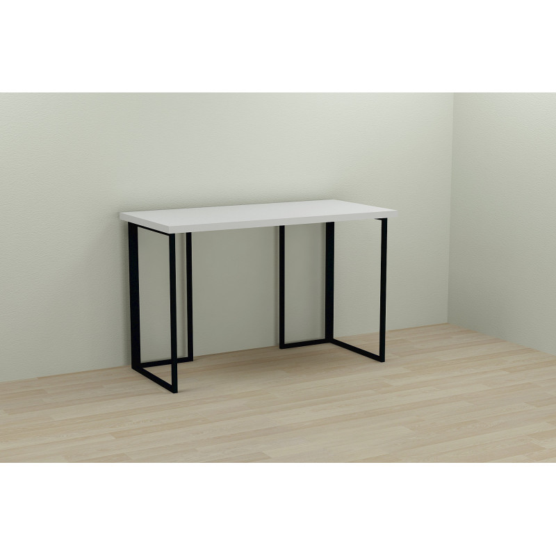 Письмовий стіл Ferrum-decor Ханна 76x100x60 чорний ДСП Біле 32мм (FRD-103476)