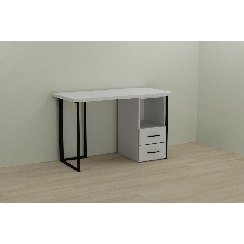 Письменный стол Ferrum-decor Отто 76x120x60 черный ДСП Белое 32мм (FRD-103576)