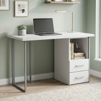 Письмовий стіл Ferrum-decor Отто 76x140x70 сірий ДСП Біле 32мм (FRD-101526)