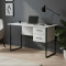 Письмовий стіл Ferrum-decor Дакота 75x140x60 чорний ДСП Біле 16мм (FRD-101926)