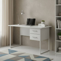 Письмовий стіл Ferrum-decor Дакота 75x140x70 білий ДСП Біле 16мм (FRD-102126)