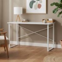 Письмовий стіл Ferrum-decor Дейв 75x100x60 білий ДСП Біле 16мм (FRD-102136)