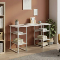 Письмовий стіл Ferrum-decor Карен 75x140x70 білий ДСП Біле 16мм (FRD-102286)
