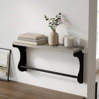 Полиця настінна Ferrum-decor Юзібі 270x500x150 метал Чорний ДСП Сонома 16 мм (FRD-102656)