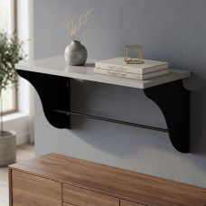 Настінна полиця Ferrum-decor Комфі 260x500x240 метал Чорний ДСП Біле 16 мм (FRD-102716)