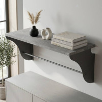 Настінна полиця Ferrum-decor Комфі 260x500x240 метал Сірий ДСП Бетон 16 мм (FRD-102736)
