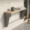 Полка настенная Ferrum-decor Свит 300x700x150 металл Серый ДСП Дуб Сан-Марино 16 мм (FRD-102836)
