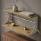 Полка настенная Ferrum-decor Букин 330x700x240 металл Белый ДСП Дуб Артизан 16 мм (FRD-102896)