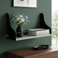 Полка настенная Ferrum-decor Изи 260x600x150 металл Черный ДСП Белое 16 мм (FRD-102926)