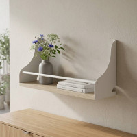 Настінна полиця Ferrum-decor Ізі 260x600x150 метал Білий ДСП Сонома 16 мм (FRD-102936)