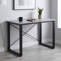 Письмовий стіл Ferrum-decor Драйв 750x1000x700 Чорний метал ДСП Бетон 16 мм (FRD-103156)