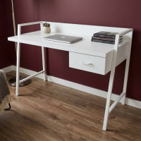 Письмовий стіл Ferrum-decor Комфорт 750x1000x600 Білий метал ДСП Біле 32 мм (FRD-103436)
