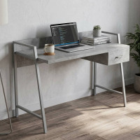 Письменный стол Ferrum-decor Комфорт 750x1200x600 Серый металл ДСП Бетон 32 мм (FRD-103456)