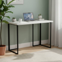 Письмовий стіл Ferrum-decor Ханна 76x140x60 чорний ДСП Біле 32мм (FRD-103496)