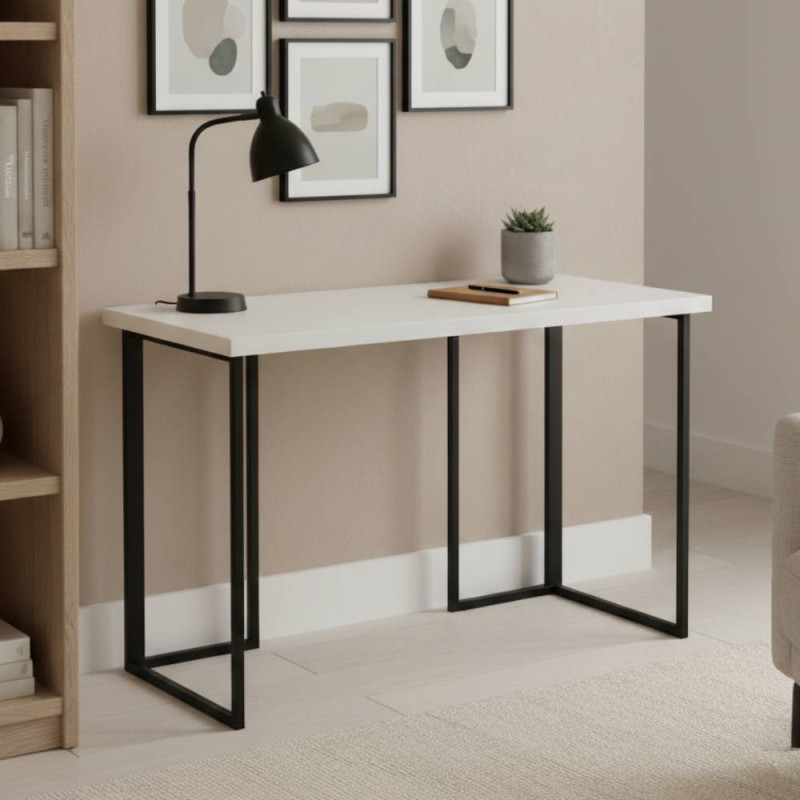 Письмовий стіл Ferrum-decor Ханна 76x140x70 чорний ДСП Біле 32мм (FRD-103526)