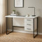 Письменный стол Ferrum-decor Гарри 76x140x60 черный ДСП Белое 32мм (FRD-103546)