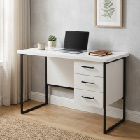 Письмовий стіл Ferrum-decor Гаррі 76x140x70 чорний ДСП Біле 32мм (FRD-103566)