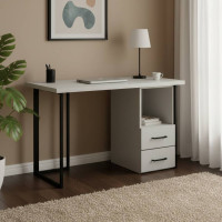 Письмовий стіл Ferrum-decor Отто 76x140x70 чорний ДСП Біле 32мм (FRD-103606)