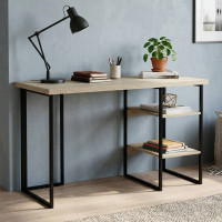 Письменный стол Ferrum-decor Кевин 76x100x60 черный ДСП Дуб Сонома 32мм (FRD-103796)