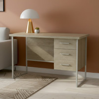 Письмовий стіл Ferrum-decor Гаррі 76x140x60 білий ДСП Дуб Сонома 32мм (FRD-104066)