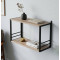Книжкова полиця універсальна Ferrum-decor Стім 1 38x63x26 чорний ДСП Дуб Сан-Марино 16мм (FRD-104086)