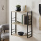 Книжкова полиця універсальна Ferrum-decor Стім 2 74x63x26 чорний ДСП Дуб Сонома 16мм (FRD-104106)
