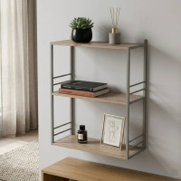 Книжная полка универсальная Ferrum-decor Стим 2 74x63x26 серый ДСП Дуб Сан-Марино 16мм (FRD-104116)