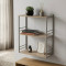 Книжкова полиця універсальна Ferrum-decor Стім 2 74x63x26 сірий ДСП Дуб Сан-Марино 16мм (FRD-104116)