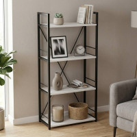 Етажерка 4/60 Ferrum-decor Серії Конект 120x60x28 чорний ДСП Біле 16мм (FRD-104236)