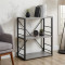 Етажерка 3/60 Ferrum-decor Серії Конект 75x60x28 чорний ДСП Бетон 16мм (FRD-104256)