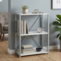 Етажерка 3/60 Ferrum-decor Серії Конект 75x60x28 сірий ДСП Біле 16мм (FRD-104266)