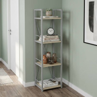 Етажерка 4/34 Ferrum-decor Серії Конект 120x34x28 сірий ДСП Дуб Сонома 16мм (FRD-104286)