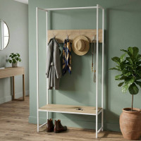 Вешалка напольная модульная Ferrum-decor Трелис 12 180x90x38 белый ДСП Дуб Сонома 16мм (FRD-104316)
