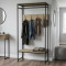 Вешалка напольная модульная Ferrum-decor Трелис 14 180x90x38 черный ДСП Дуб Сонома 16мм (FRD-104346)