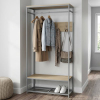 Вішалка модульна підлогова Ferrum-decor Треліс 15 180x90x38 сірий ДСП Дуб Сонома 16мм (FRD-104376)