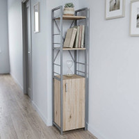 Етажерка 3/34 Ferrum-decor Серії Конект з тумбою 144x34x28 Сірий ДСП Сан-Марино (FRD-104436)