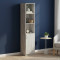 Пенал Анжело Ferrum-decor на 4 полиці з 1 дверима 1900x400x380 ДСП Бетон 16 мм (FRD-104916)