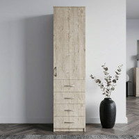 Пенал Анжело Ferrum-decor на 3 полиці з дверима та 4 ящиками 1900x500x380 ДСП Дуб Сан-Марино 16 мм (FRD-104966)
