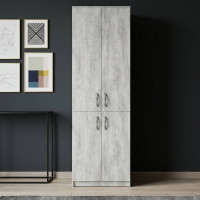 Шафа Анжело Ferrum-decor на 5 полиць із 4 дверима 1900x600x380 ДСП Бетон 16 мм (FRD-105006)