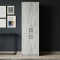 Шкаф Анжело Ferrum-decor на 5 полок с 4 дверями 1900x600x380 ДСП Бетон 16 мм (FRD-105006)