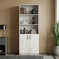 Шафа Анжело Ferrum-decor на 5 полиць з 2 дверима 1900x800x380 ДСП Бетон 16 мм (FRD-105066)