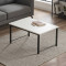 Стіл журнальний приставний Террі Комбо Ferrum-decor 345x662x440 Чорний метал ДСП Біле 16 мм (FRD-105136)