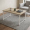 Стіл журнальний приставний Террі Комбо Ferrum-decor 345x662x440 Білий метал ДСП Дуб Сонома 16 мм (FRD-105146)